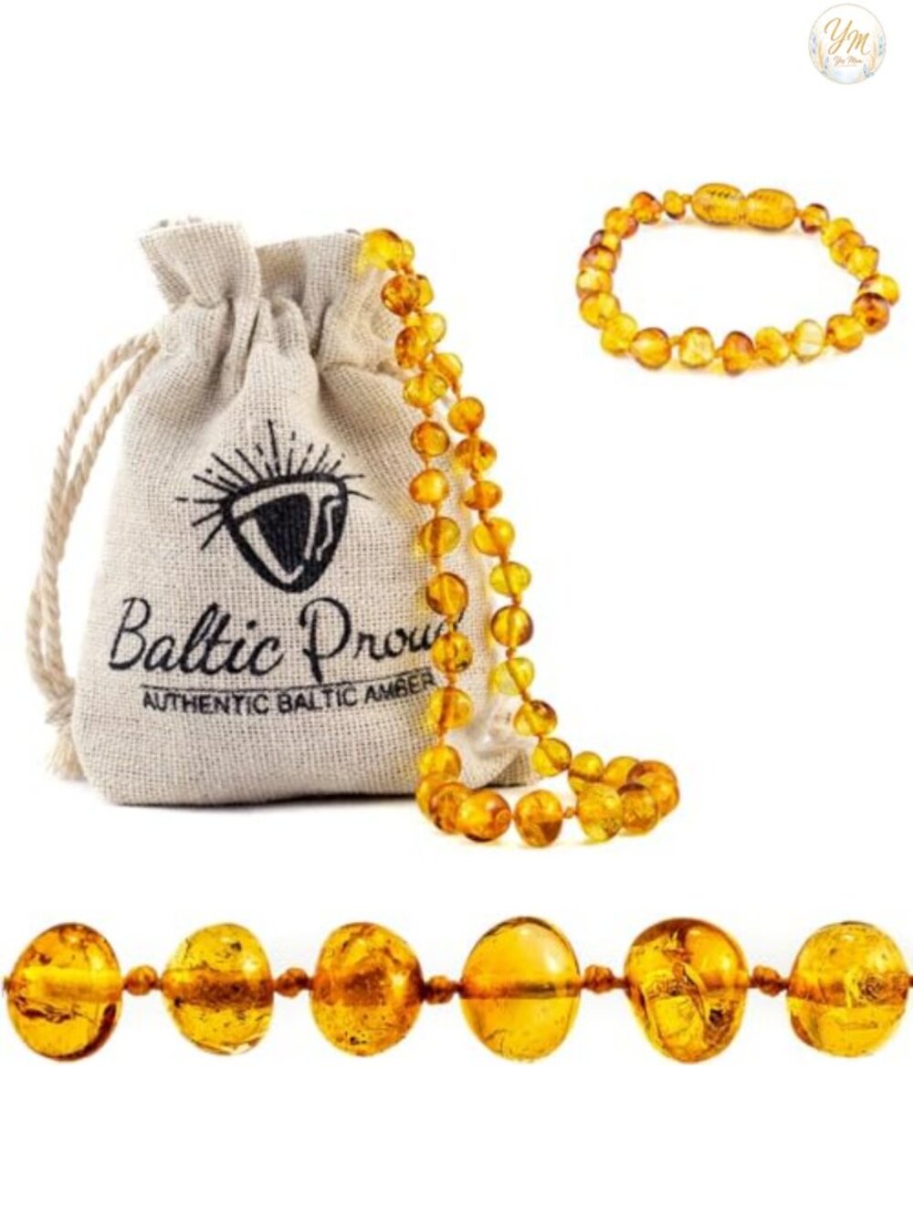 Genuine Baltic Amber Necklace and Bracelet Set